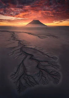 Kazakhstan red sunset