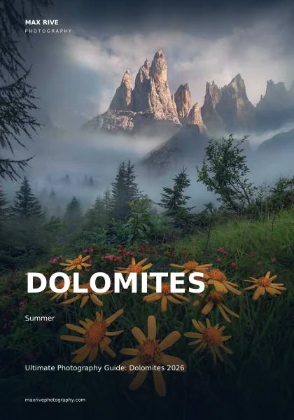 Your guide to photographing the Dolomites. — ebook cover
