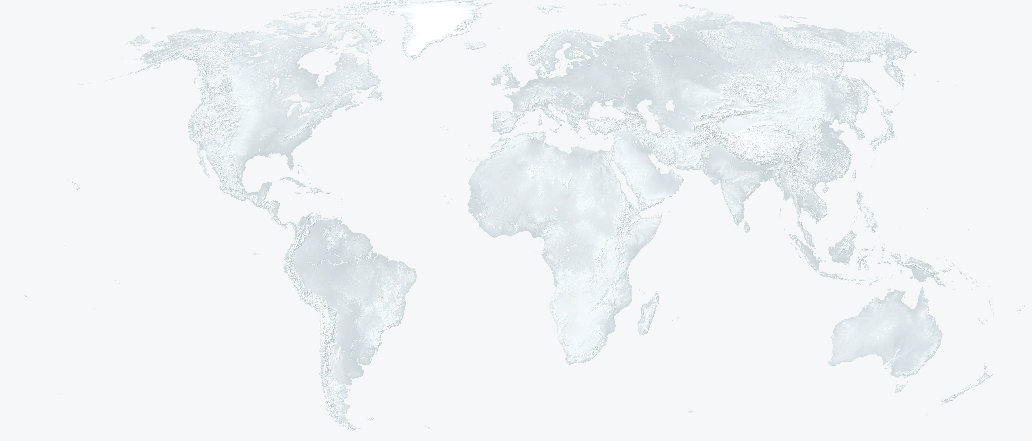 Shaded relief world map