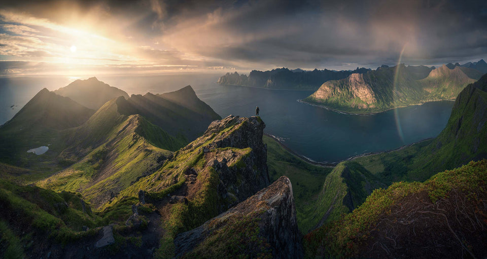 Husfjellet panorama midnight sun