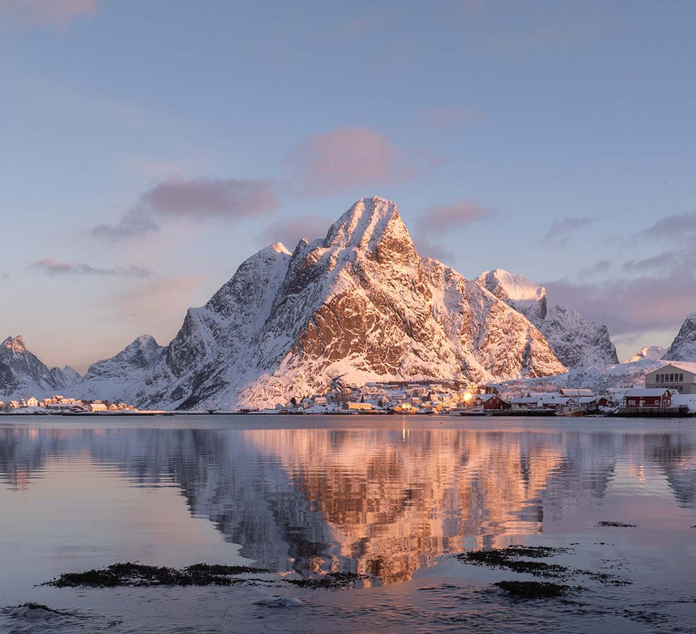 lofoten-sunrise-norway-pink