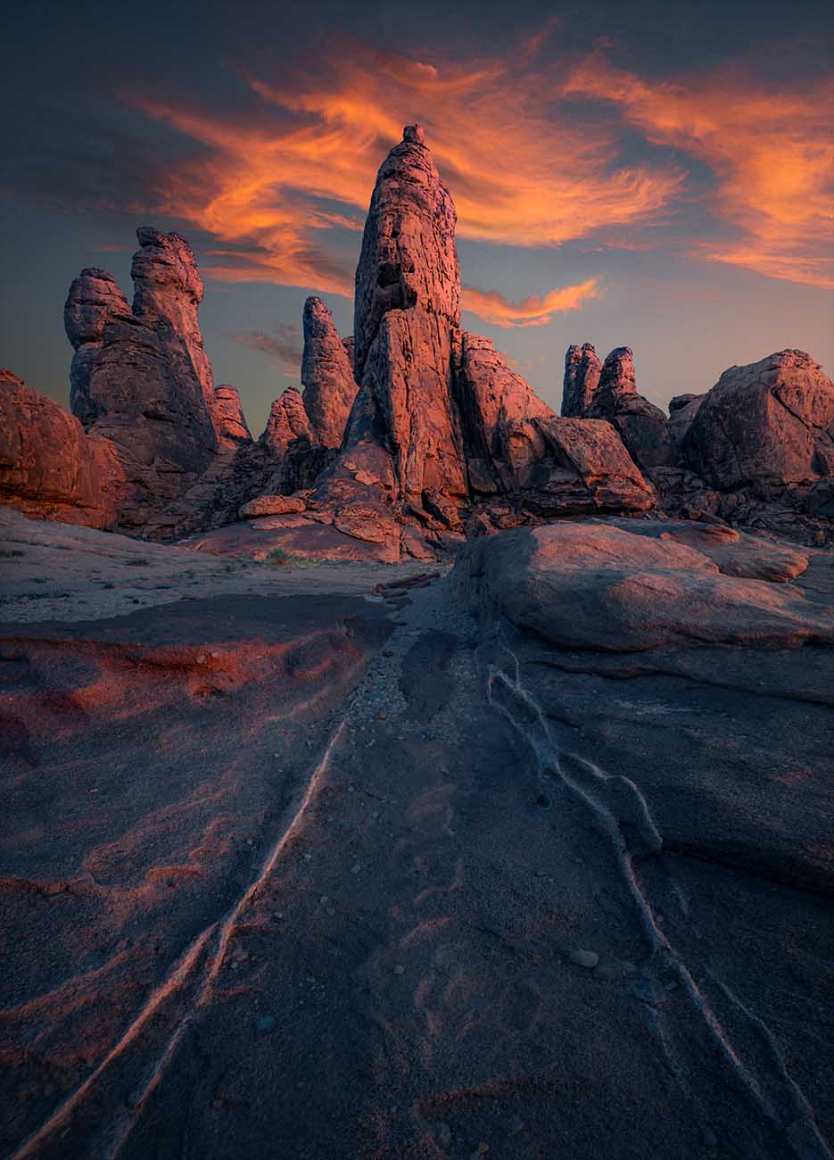 Saudi landscapes sunset