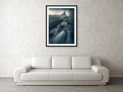 Aiguille Dibona as framed print hanged on wall in big size