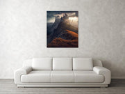 Dolomites Canvas Print hanged on wall in living room