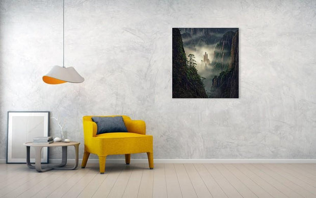 Huangshan canvas print china - hanged on wall in living room