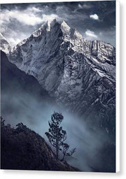 Vertical Mountain Tree - Canvas Print