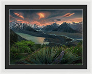 New Zealand Mountain Rivers - Framed Print