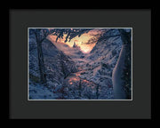 Christmas winter landscape - Framed Print