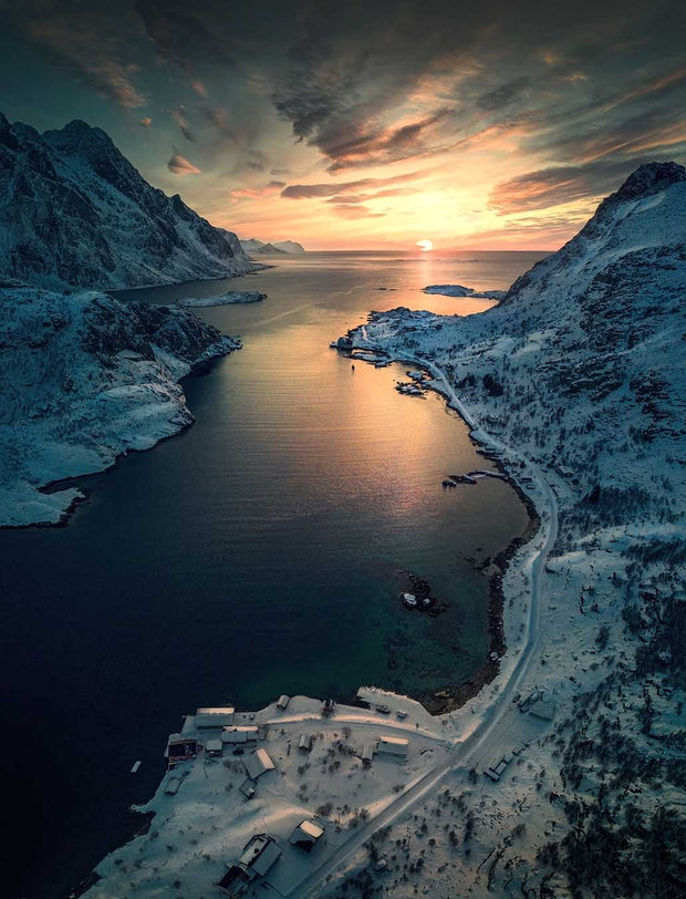 Sunset Lofoten - Framed Print