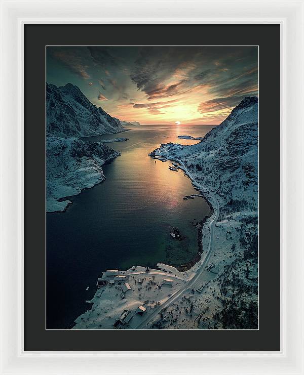 Sunset Lofoten - Framed Print