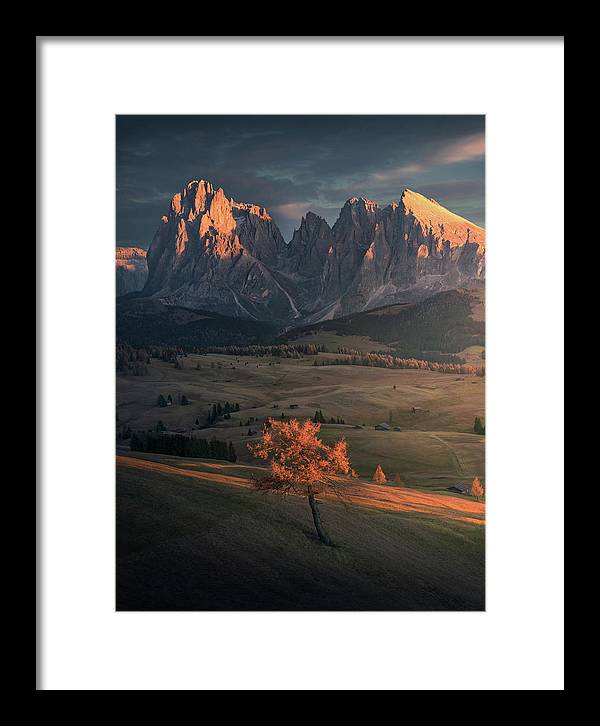 Seiser Alm Autumn - Framed Print