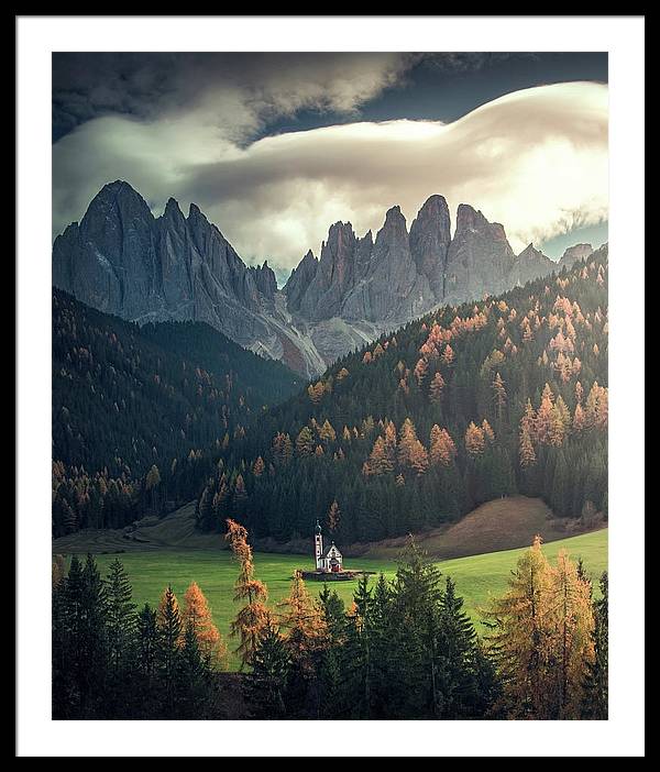 Church Landscape - Framed Print