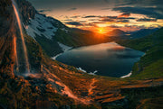 Waterfall Lake Norway - Acrylic Print