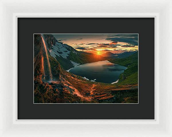 Midnight Sun Norway - Framed Print
