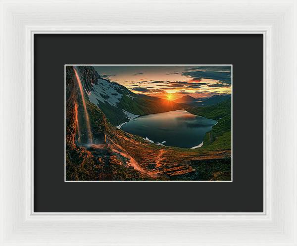 Midnight Sun Norway - Framed Print