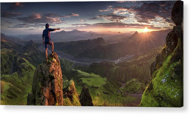 Iceland Mountain Panorama - Acrylic Print