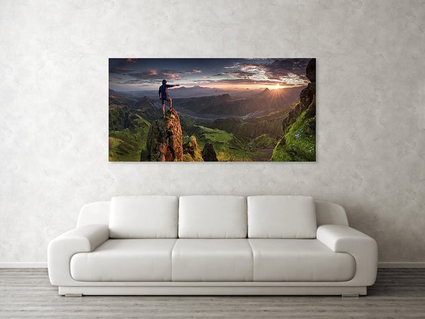 Thorsmork Summer Panorama - Canvas Print