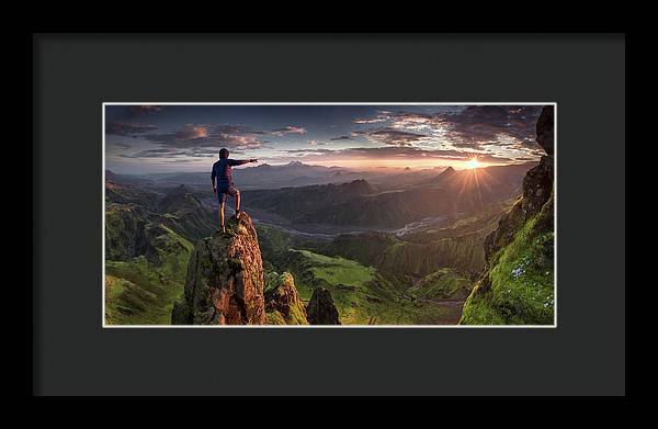 Sunrise Highlands Iceland - Framed Print