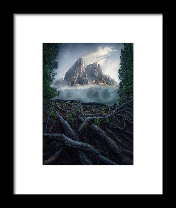 Forest View To the Mountain - Framed Print