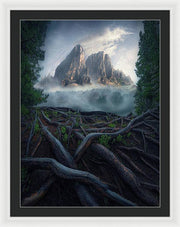 Forest View To the Mountain - Framed Print