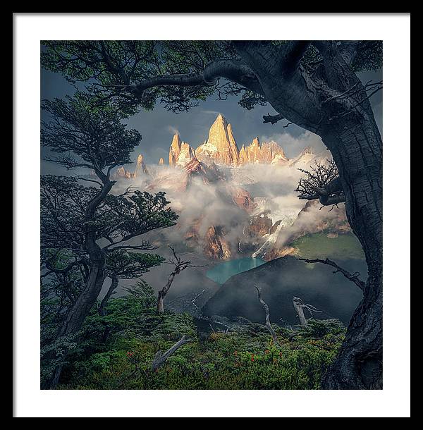 Elder Scrolls Mountain - Framed Print