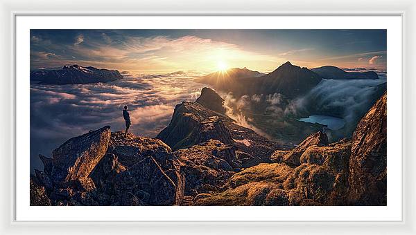Norway Mountaineering - Framed Print