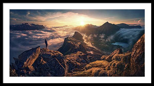 Norway Mountaineering - Framed Print