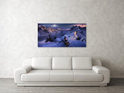 khumbu-wall-art-living-roomprint of khumbu view at sunset with clouds in valley - hanged on wall in living room
