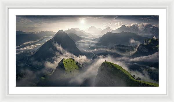 Sunrise Eiger - Framed Print