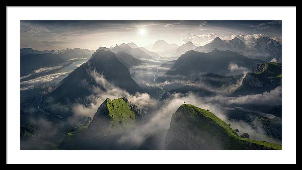 Sunrise Eiger - Framed Print