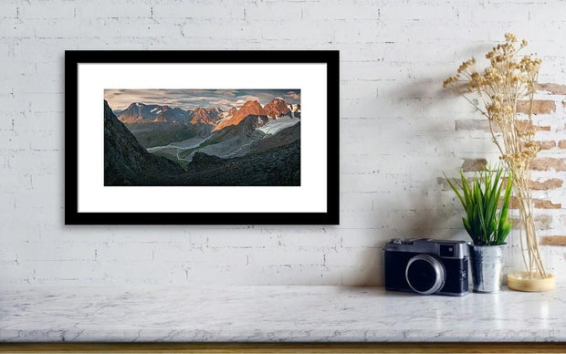 Lyngen Alps framed print hanged on wall