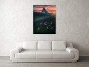 Flowers Underneath Matterhorn - Acrylic Print