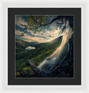 Waterfall Tree - Framed Print