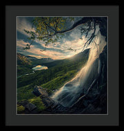 Waterfall Tree - Framed Print