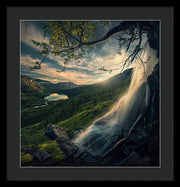 Waterfall Tree - Framed Print