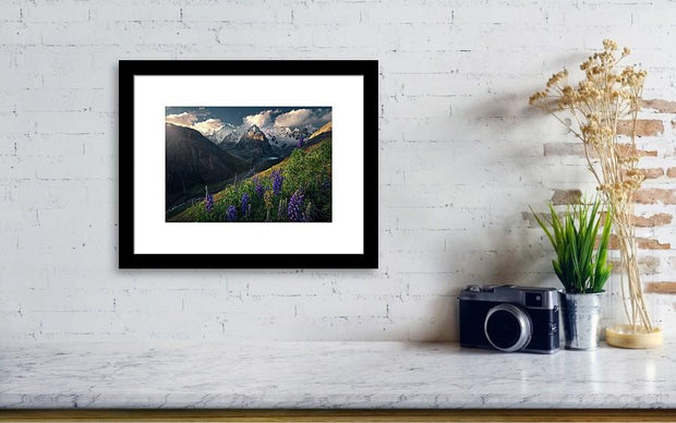 south america landscape hanged on wall as framed print - small size