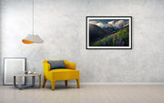 south america landscape hanged on wall as framed print