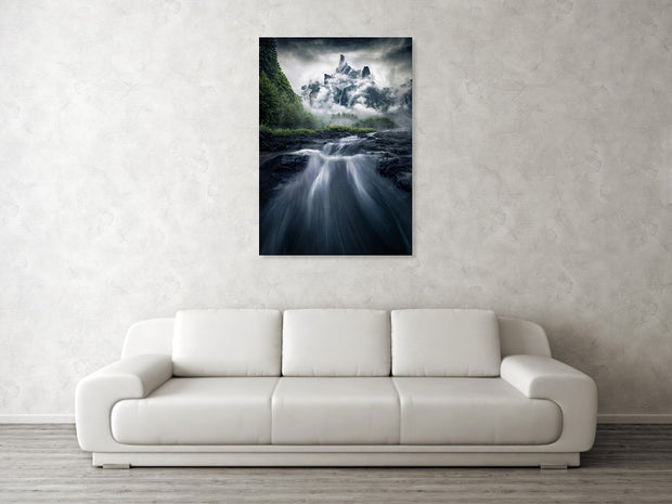 Haute-Savoie Summer Waterfall - Acrylic Print