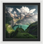 Swiss Mountain lake - Framed Print