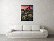 superstition mountains canvas print hanged on wall