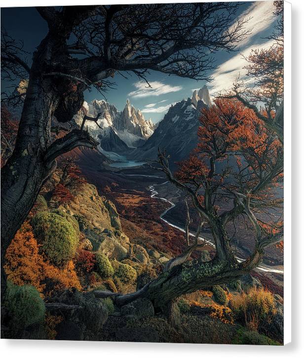 Autumn Day in Patagonia - Canvas Print
