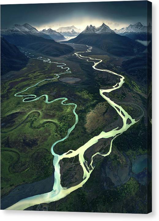 Patagonia Glacier River - Canvas Print