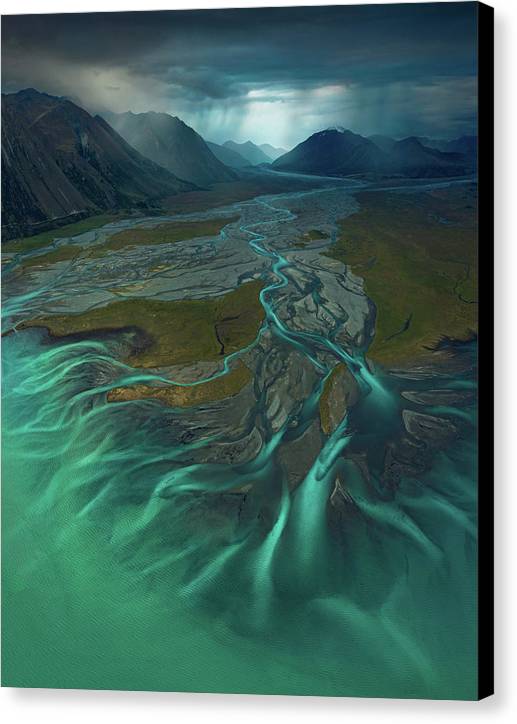 Rainshower Lake Tekapo - Canvas Print