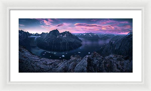 Glacier and Icebergs - Framed Print