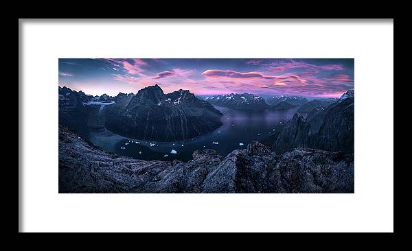 Glacier and Icebergs - Framed Print