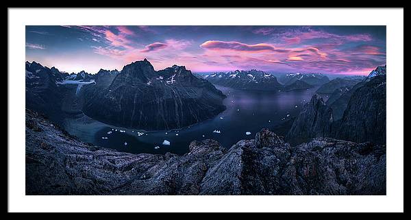 Glacier and Icebergs - Framed Print