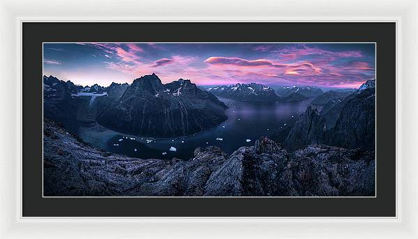 Glacier and Icebergs - Framed Print