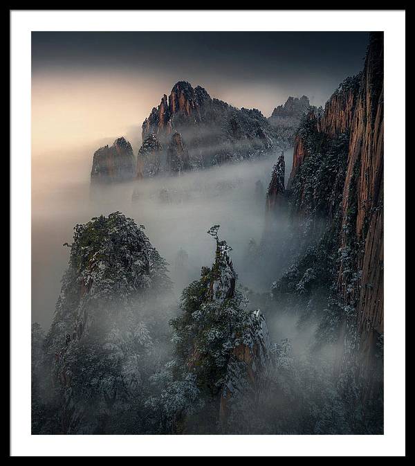 Mountain Tree China - Framed Print