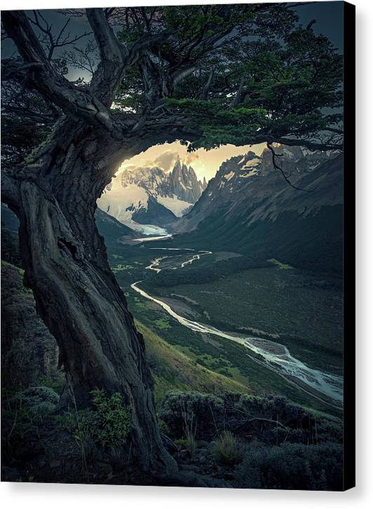 Summer Patagonia Dark Sunset - Canvas Print