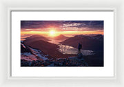 Fjord Sunset - Framed Print